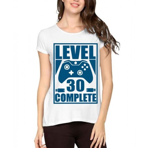 Women's Cotton Biowash Graphic Printed Half Sleeve T-Shirt - Level 30 Complete