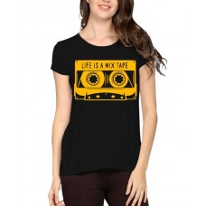 Life Is A Mix Tape Graphic Printed T-shirt