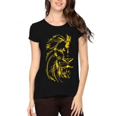 Lion Face Graphic Printed T-shirt