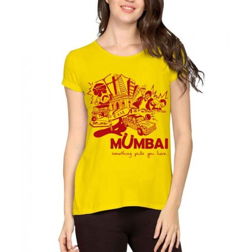 Mumbai Something Pulls You Here Graphic Printed T-shirt