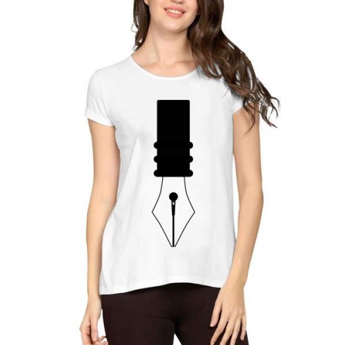 Microphone Pen Graphic Printed T-shirt