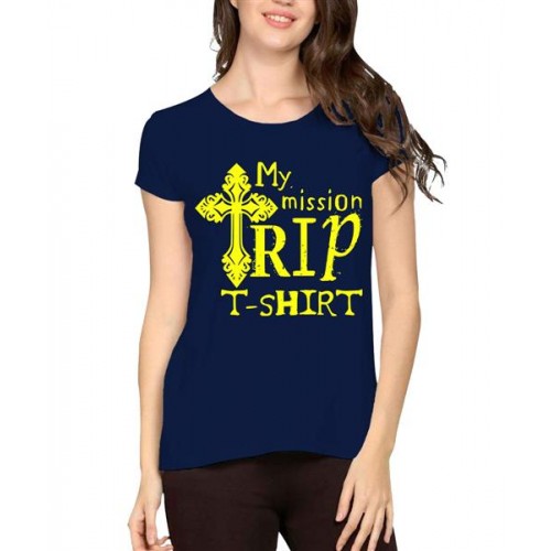 Women's Cotton Biowash Graphic Printed Half Sleeve T-Shirt - Mission Rip T-shirt