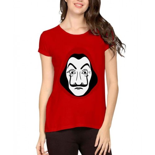 Women's Cotton Biowash Graphic Printed Half Sleeve T-Shirt - Money Joker