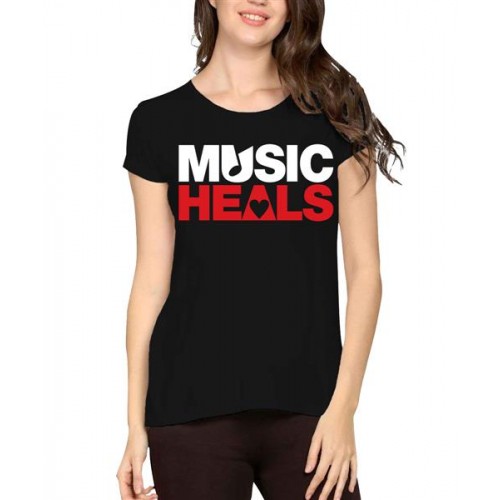 Music Heals Graphic Printed T-shirt