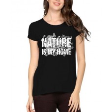 Nature Is My Home Graphic Printed T-shirt