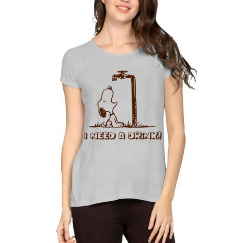 I Need A Drink Graphic Printed T-shirt