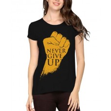 Never Give Up Graphic Printed T-shirt