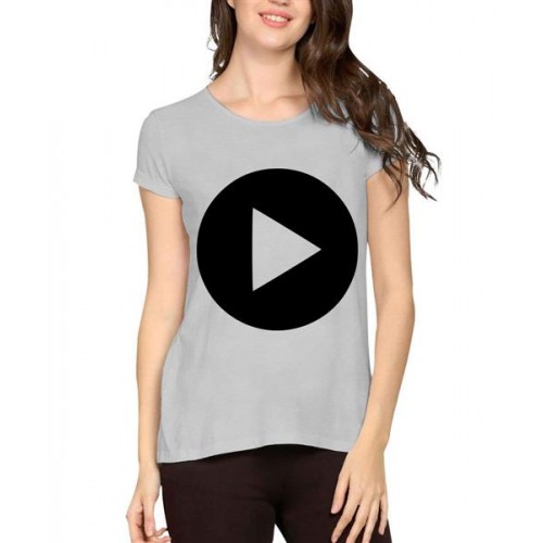 Play Button Graphic Printed T-shirt