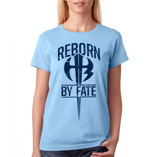 Women's Cotton Biowash Graphic Printed Half Sleeve T-Shirt - Reborn By Faith