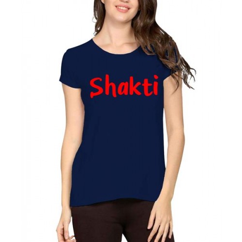 Women's Cotton Biowash Graphic Printed Half Sleeve T-Shirt - Shakti