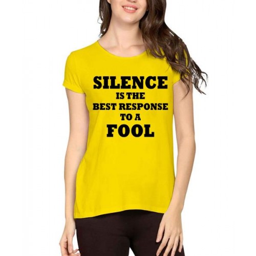 Silence Is The Best Response To A Fool Graphic Printed T-shirt