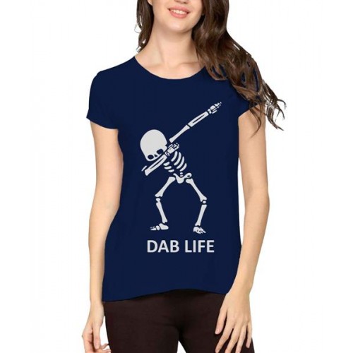 Skeleton Dab Life Graphic Printed T-shirt