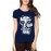 Women's Cotton Biowash Graphic Printed Half Sleeve T-Shirt - Skull Bicycle Chain Bracelet