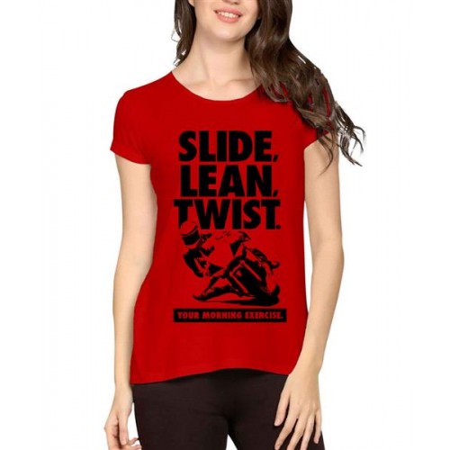 Slide Lean Twist Your Morning Exercise Graphic Printed T-shirt
