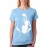 Women's Cotton Biowash Graphic Printed Half Sleeve T-Shirt - Smoke Boy