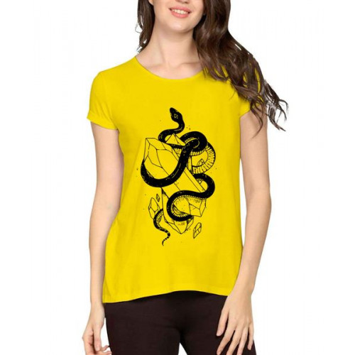 Snake Crystal Graphic Printed T-shirt