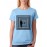 Women's Cotton Biowash Graphic Printed Half Sleeve T-Shirt - Square Maze