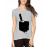 Women's Cotton Biowash Graphic Printed Half Sleeve T-Shirt - Stab Pocket Knife