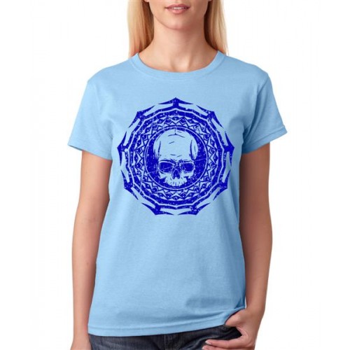 Skull Stamp Graphic Printed T-shirt