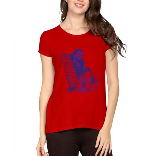 Women's Cotton Biowash Graphic Printed Half Sleeve T-Shirt - Star Lord Star Star
