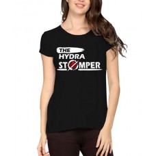 Women's Cotton Biowash Graphic Printed Half Sleeve T-Shirt - Star Stomper