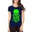 Women's Cotton Biowash Graphic Printed Half Sleeve T-Shirt - Stone Cold Skull