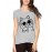 Women's Cotton Biowash Graphic Printed Half Sleeve T-Shirt - Swag Cat Love