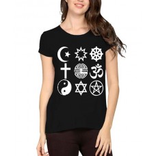 Religious Symbols Graphic Printed T-shirt