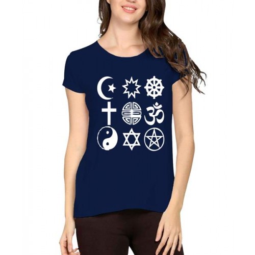 Religious Symbols Graphic Printed T-shirt