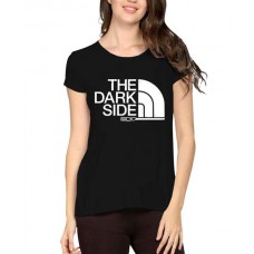 Women's Cotton Biowash Graphic Printed Half Sleeve T-Shirt - The Dark Side