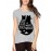 Women's Cotton Biowash Graphic Printed Half Sleeve T-Shirt - Time Never Wasted Cats