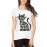 Women's Cotton Biowash Graphic Printed Half Sleeve T-Shirt - Time Never Wasted Cats Wasted
