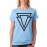 Women's Cotton Biowash Graphic Printed Half Sleeve T-Shirt - Triangle Magic