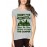 Women's Cotton Biowash Graphic Printed Half Sleeve T-Shirt - Trying To Park Camp