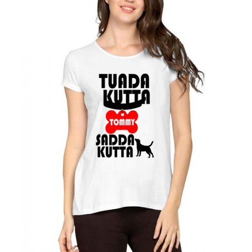 Women's Cotton Biowash Graphic Printed Half Sleeve T-Shirt - Tuada Tommy