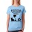 Women's Cotton Biowash Graphic Printed Half Sleeve T-Shirt - Warning Dnd News