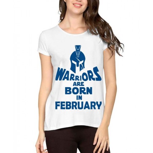 Warriors Are Born In February Graphic Printed T-shirt