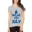 Warriors Are Born In July Graphic Printed T-shirt