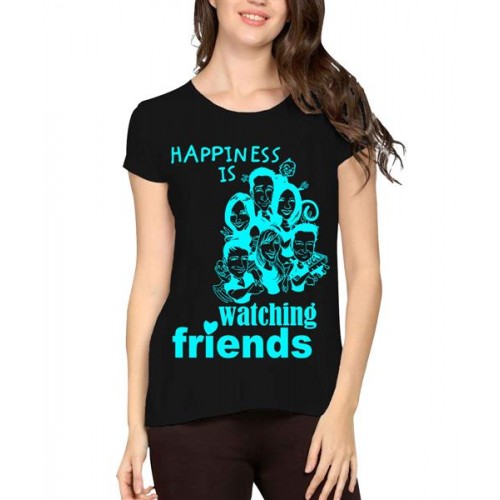 Happiness Is Watching Friends Graphic Printed T-shirt