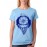 Women's Cotton Biowash Graphic Printed Half Sleeve T-Shirt - Wind Direction Night