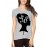 Women's Cotton Biowash Graphic Printed Half Sleeve T-Shirt - Women Silhouette