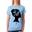 Women's Cotton Biowash Graphic Printed Half Sleeve T-Shirt - Women Silhouette
