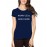 Women's Cotton Biowash Graphic Printed Half Sleeve T-Shirt - Worry Less Smile More