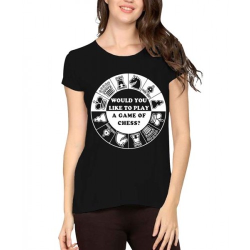 Women's Cotton Biowash Graphic Printed Half Sleeve T-Shirt - Would You Like
