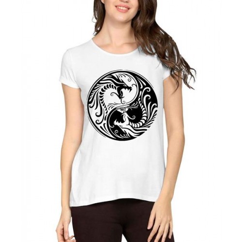 Yin Dragon Graphic Printed T-shirt