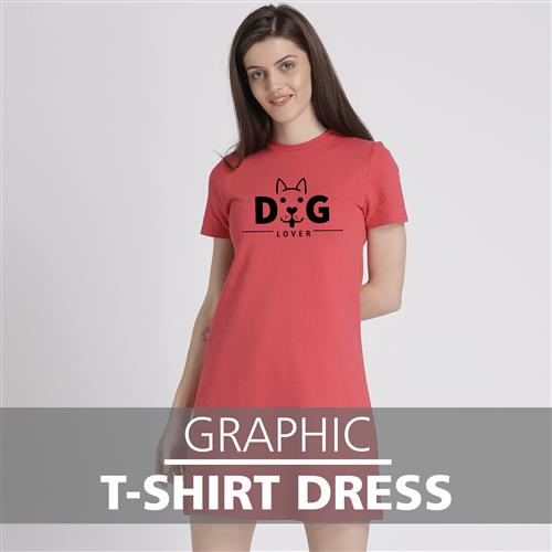 Women's Graphic Printed T-shirt Dress