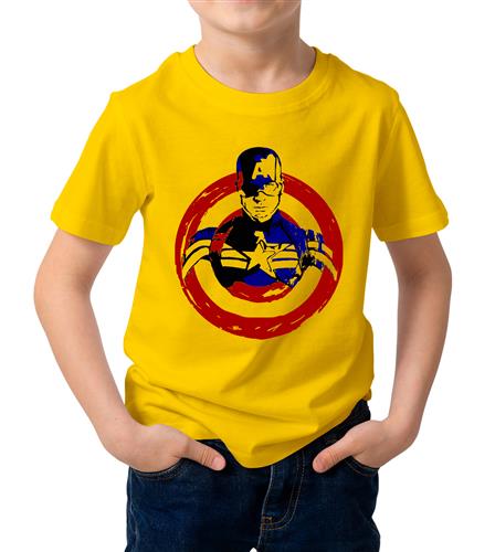 Kid's American Circle Man Cotton Graphic Printed Half Sleeve T-Shirt