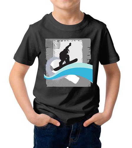 Kid's Art Skateboard Cotton Graphic Printed Half Sleeve T-Shirt