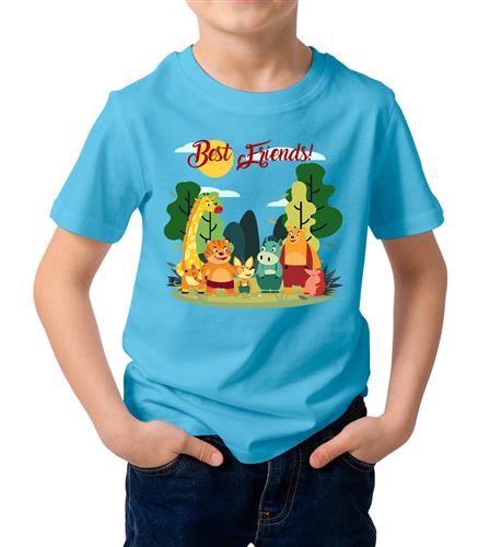 Kid's Best Friend Cotton Graphic Printed Half Sleeve T-Shirt