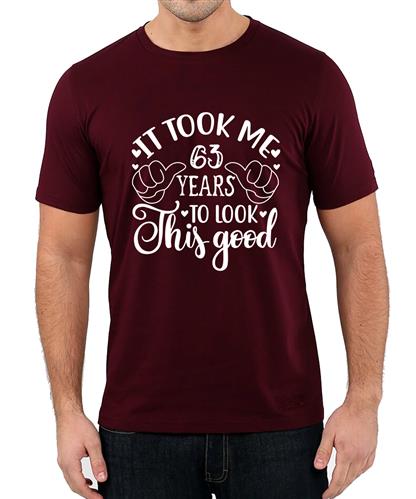 Men's 63 Years Good Graphic Printed T-shirt